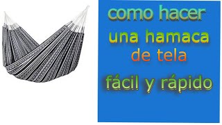 Aprenda COMO hacer UNA hamaca de TELA para CAMA Montessori FÁCIL y rápido sin gastar MUCHO dinero [upl. by Ellivro]