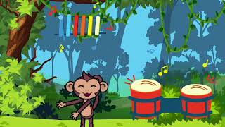 Cheerful Bunny  Dancing Monkeys  Kids songs [upl. by Angel]