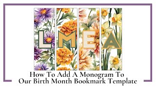 DIY Monogram Bookmarks tutorial video [upl. by Antrim]