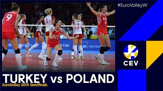 Turkey vs Poland I EuroVolleyW 2019  Semi Final I FULL MATCH [upl. by Iak467]