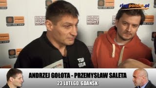 Gołota  Saleta Andrzej Gołota po oficjalnym ważeniu [upl. by Animsaj939]