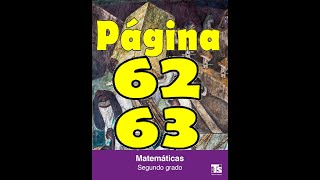 Telesecundaria mate 2do pags 62 y 63 full para todos [upl. by Faustus]