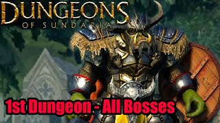 Dungeons of Sundaria  3 Beginners vs 1st Dungeon Hard diff New Chars  Boss Compilation [upl. by Karita]