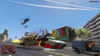 GTA 5 RDE 40  Super Invincible Tank Ten Stars Rampage  Escape [upl. by Naginarb]