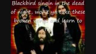 The BeatlesBlackbird wLyrics [upl. by Lemkul318]