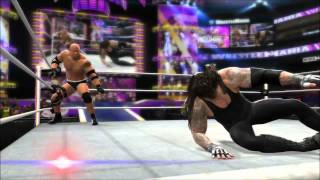 WWE2k14 Goldberg vs Undertaker Defeat the Streak [upl. by Nodyarb]