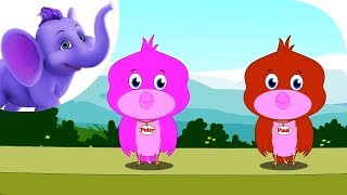 Two Little Dicky Birds  Nursery Rhyme with Karaoke [upl. by Adnileb]