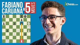 Fabiano Caruanas 5 Most Brilliant Chess Moves [upl. by Enylorac931]