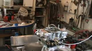 482 Pontiac pump gas engine by Tin Indian Performance ideling on the dyno [upl. by Ayrb841]