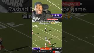 Rashod Bateman DROPS Game winning CATCH😳🤦🏽 nfl ravens [upl. by Malinde]