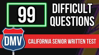 California DMV Senior Written Test 2024 99 Difficult Questions [upl. by Janine]