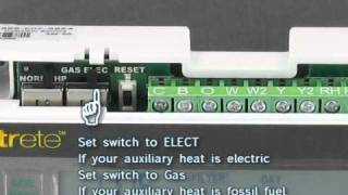 Filtrete 3M50 How to set the thermostat to work with heat pump systems [upl. by Garland799]