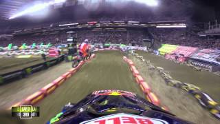 GoPro HD James Stewart Main Event 2014 Monster Energy Supercross from Seattle [upl. by Hgielrac76]