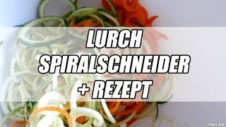 Zucchini Spaghetti Rezept  Gemüse Nudeln  Lurch Spiralschneider  FITNESSIDDE [upl. by Enilehcim]