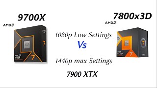 Ryzen 7 9700x vs 7800x3D for gaming  7900 XTX  1080p  1440p  CPU Benchmark [upl. by Lenaj]