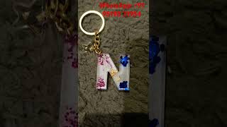 N letter keyring Resin keychains designs for beginners smallbusiness yt diy resincreation [upl. by Sophia]