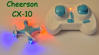 Cheerson CX10 Mini RC Quadcopter 24GHz 4Ch 6 Axis gyro with LED RTF [upl. by Maxwell]