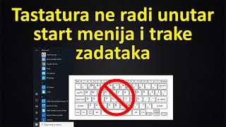 Tastatura ne radi u start meniju i traci zadataka  windows 10 i 11  neće da ukuca lozinku za wifi [upl. by Rector396]