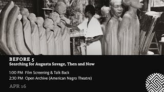 Searching for Augusta Savage Then amp Now Talkback [upl. by Ikkaj579]