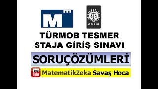 TESMER SGS 20173 Soru ÇÖZÜMLERİ [upl. by Lyndell695]