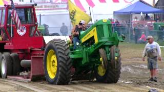 John Deere 630  Antique Tractor Pull Deerfield Fair NH 2012 Video  59 [upl. by Cally]