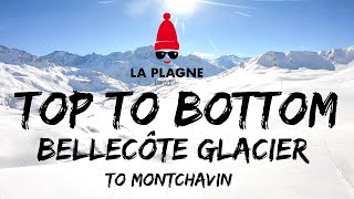 La Plagne Top to Bottom Bellecôte Glacier to Montchavin 4K [upl. by Notlimah]