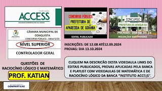 ATENÇÃO  Questões recorrentes da Banca Instituto ACCESSConcurso Prefeitura de Aparecida de Goiânia [upl. by Nwahsek773]