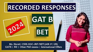 PROVISIONAL ANSWER KEYS GAT BBET 2024 gatb dbt dbtjrf bet biotechnology jrf nta phd [upl. by Surovy]