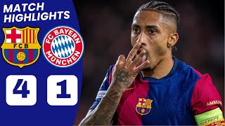 Barcelona vs Bayern Munich 41 Extended HIGHLIGHTS  Raphinha Goal vs Bayern Munich [upl. by Yorick]