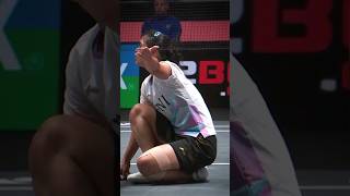 An Unbelievable moment during Match points sports youtube youtubeshorts badminton tunjung [upl. by Nortyad]