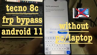 techno 8C KG5J frp bypass android 11 without pclaptop easy methodfrp techno bypassfrp [upl. by Nim]