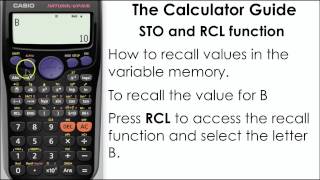 Storing In The Memory  Use The Store STO amp Recall RCL function  Casio Calculator fx85GT PLUS [upl. by Ehsom]