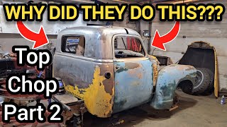 Fixing a Butchered Top Chop Part 2 Fitting The Rear Roof Panel 1953 Chevy Radical Custom [upl. by Nerad61]