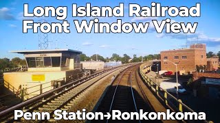 LIRR M3 Front Window View Penn Station to RonkonkomaExpress Run [upl. by Rickart7]