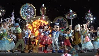 TDS 最終日夜回「クリスタルウィッシュジャーニー～シャインオン」ディズニー quotCrystal Wish JourneyShine Onquot on final day DisneySea [upl. by Allecram428]