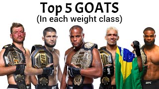 Ranking The Top 5 Best Fighters Of All Time In EACH DIVISION [upl. by Sirmons488]