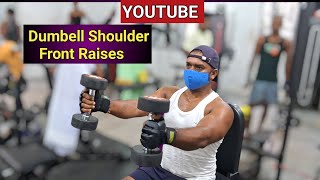 Dumbell Front Raise  Shoulder Workout 💪Vlog [upl. by Naujled]