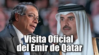 🎥Presidente Gustavo Petro Visita Oficial del Emir Tamim bin Hamad AlThani de Qatar Casa de Nariño👇 [upl. by Moulton]