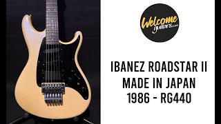 1986 Ibanez Roadstar II Model RG440 HSS Superstrat Blackapan [upl. by Verlee]