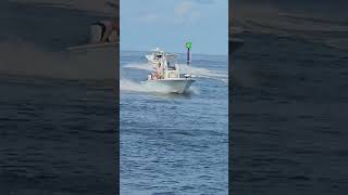 Boats Speeding Fun and Wave Jumping at the Venice Florida Jetty WaveJumping VeniceJetty InletBoat [upl. by Ateiram]