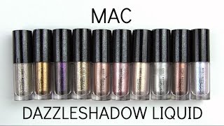 MAC DAZZLESHADOW LIQUID Live Swatches amp Review [upl. by Ventre]