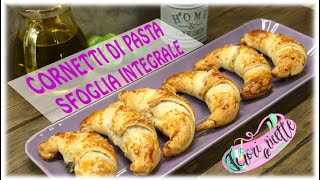 Cornetti con pasta sfoglia integrale ricetta [upl. by Acyssej]