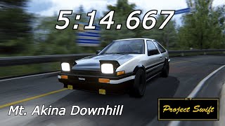 Assetto Corsa  514667 Akina Downhill Time Attack in AE86 Tuned Mouse Steering [upl. by Orelee]