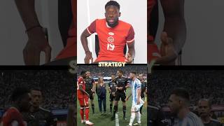 How Alphonso Davies got Leos jersey 🐐 lionelmessi canada argentina copaamerica soccer shorts [upl. by Rask]