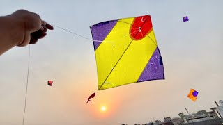 Kite Looting On Rooftop  Kite Catching  Kite [upl. by Lotz]