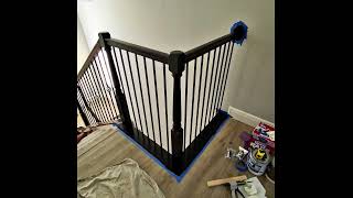 Change out balusters and paint railing to look more modern ￼ [upl. by Atinhoj]