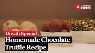 Diwali Special How To Make Chocolate Truffle At Home Recipe Inside [upl. by Kcirdahs]