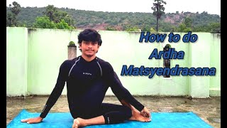 Ardha Matsyendrasana in Telugu  Steps  Benefits  Half spin twist  Yoga for beginners [upl. by Perlis928]