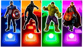 Captain America 🆚 Black Panther 🆚 Hulk 🆚 Doctor Strange  Marvel Heroes  Tiles Hop EDM Rush [upl. by Nalliuq]