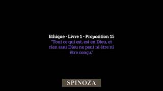 Spinoza  Éthique  livre 1  proposition 15 [upl. by Mehsah]